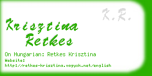 krisztina retkes business card